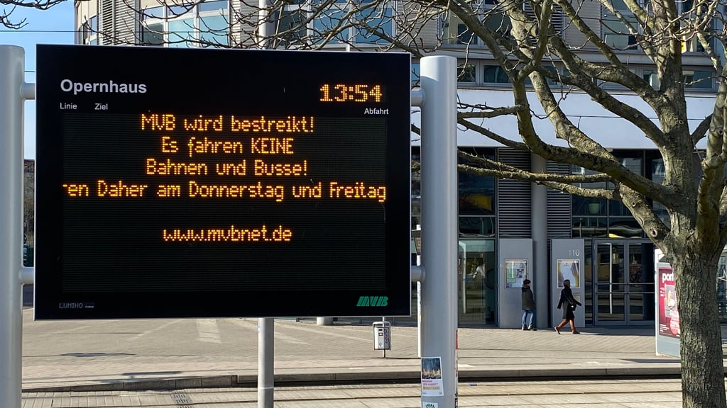 Die Gewerkschaft Ver.di droht mit einem erneuten MVB-Streik in Magdeburg.