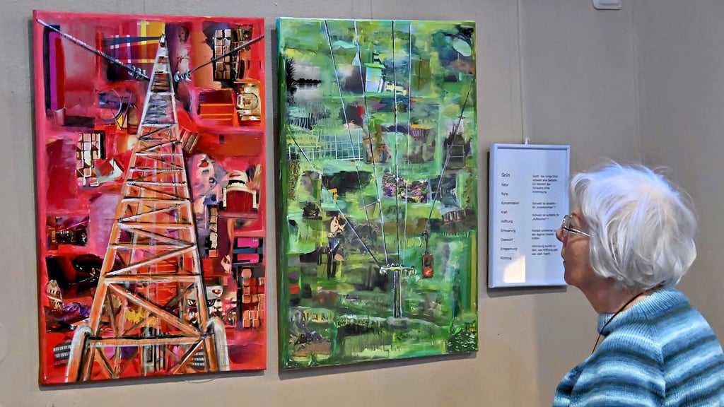 Die Bilder der Ascherslebener Malerin Christina Hampel begeistern viele der Betrachter.