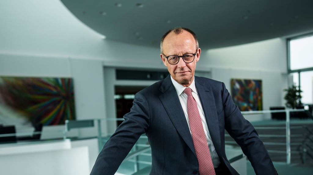 Bundeskanzler Friedrich Merz (CDU) am Dienstag im Kanzleramt in Berlin.