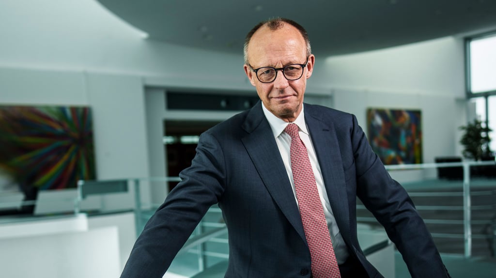 Bundeskanzler Friedrich Merz (CDU) am Dienstag im Kanzleramt in Berlin.