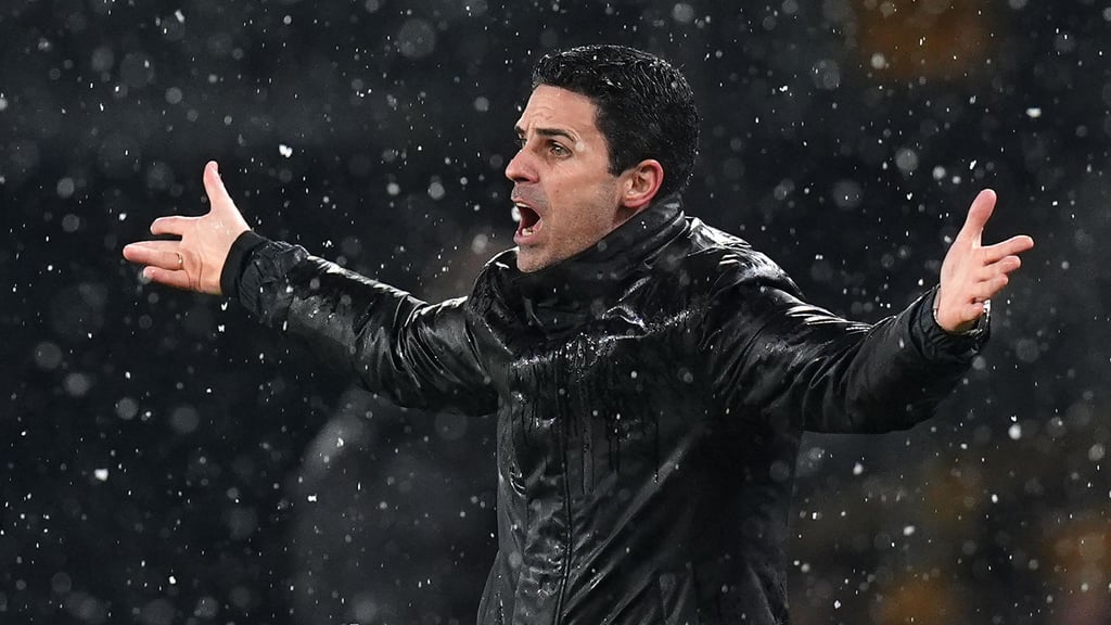 Arsenals Trainer Mikel Arteta kam mit seinem Team nicht über ein 2:2 beim Schlusslicht Wolverhampton Wanderers hinaus.