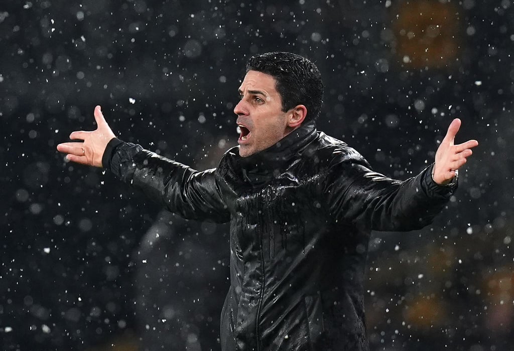 Arsenals Trainer Mikel Arteta kam mit seinem Team nicht über ein 2:2 beim Schlusslicht Wolverhampton Wanderers hinaus.