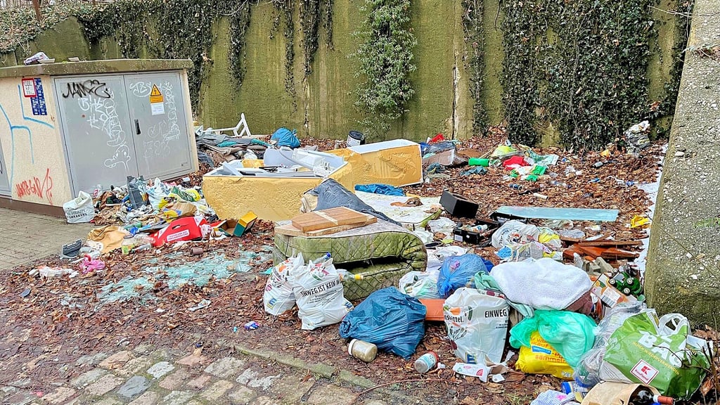 In der Schillerstraße in Zeitz zwischen Tröglitzer Berg und Grundschule wächst eine ohnehin schon große Müllhalde. Nun haben Anwohner die MZ um Hilfe gebeten.&nbsp;