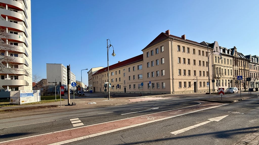 Hier in der Dessauer Innenstadt soll ab Montag gearbeitet werden. 