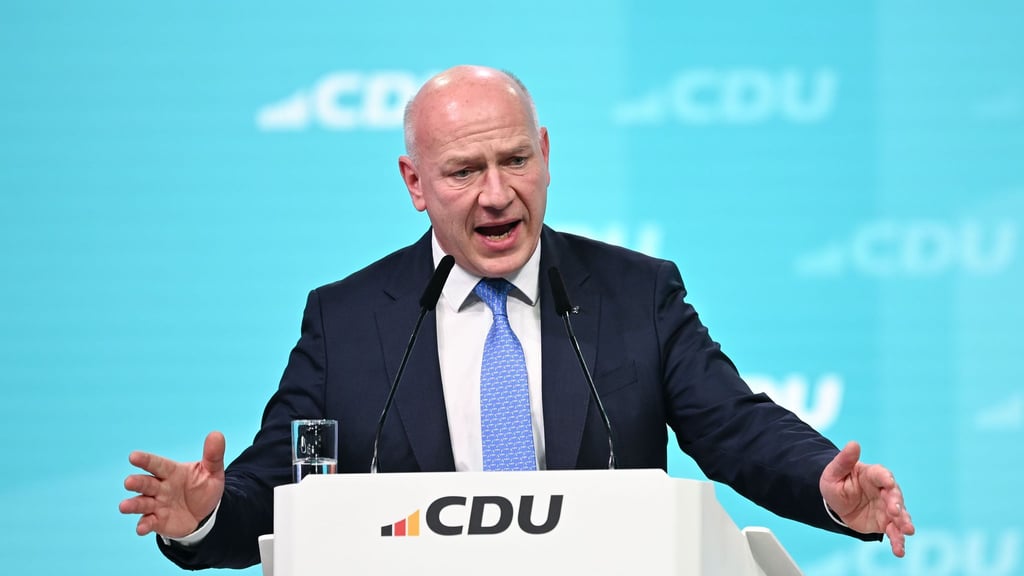 Berlins Regierender Bürgermeister und CDU-Landesvorsitzender Kai Wegner hat insbesondere die Linke beim CDU-Bundesparteitag scharf angegriffen.