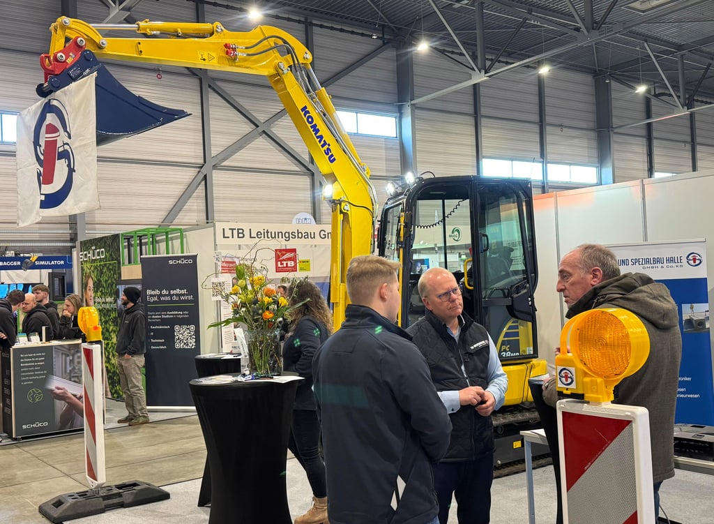 Die Firma „Tief- und Spezialbau Halle“ stach mit einem Bagger besonders unter den anderen Ausstellern hervor.