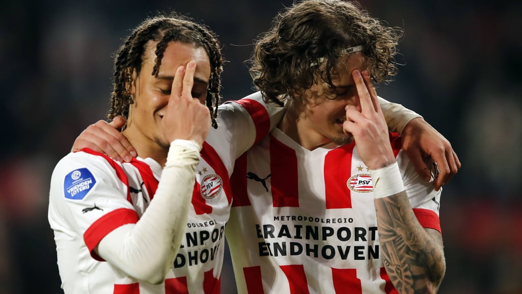 Xavi Simons und Fabio Silva zu gemeinsamen Zeiten in Eindhoven.