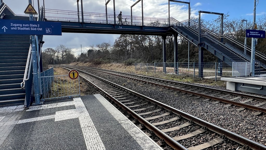 Immer wieder nutzen Passanten am Bahnhaltepunkte in Roschwitz die unerlaubte Abkürzung über die Gleise. 