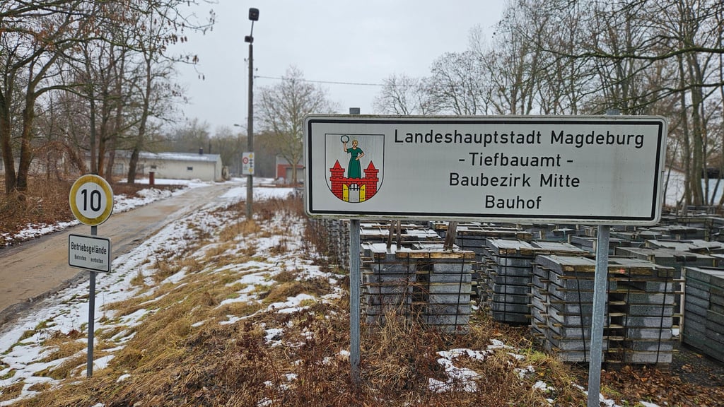 Blick über den ehemaligen Bauhof am Winterhafen auf dem Magdeburger Werder. Derzeit wird darum gerungen, was aus dem Gelände werden soll.