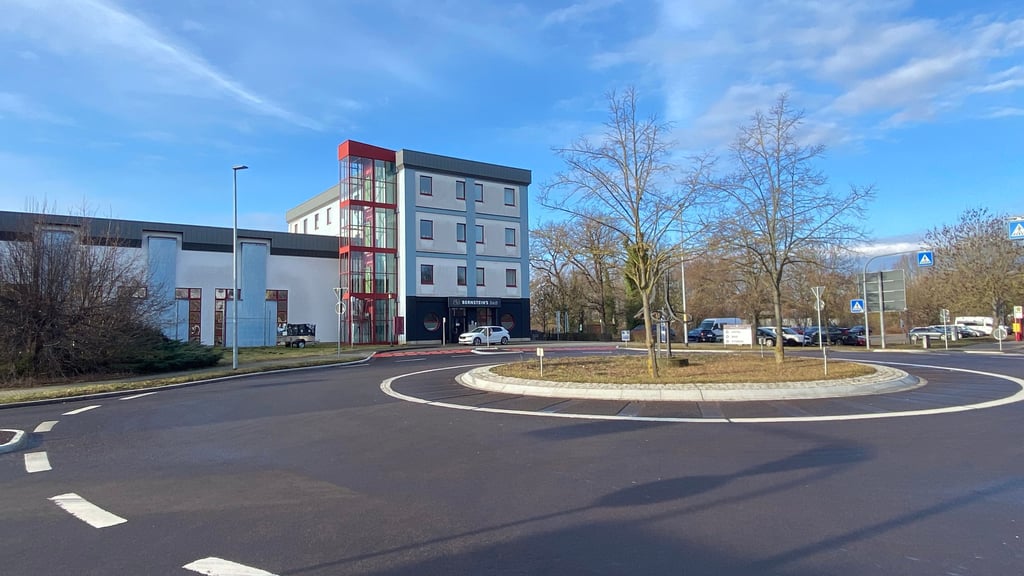 Blick aufs „Salzlandcenter“ Staßfurt