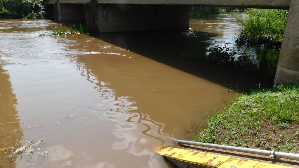 Die Messstelle an der Helme in Bennungen. 