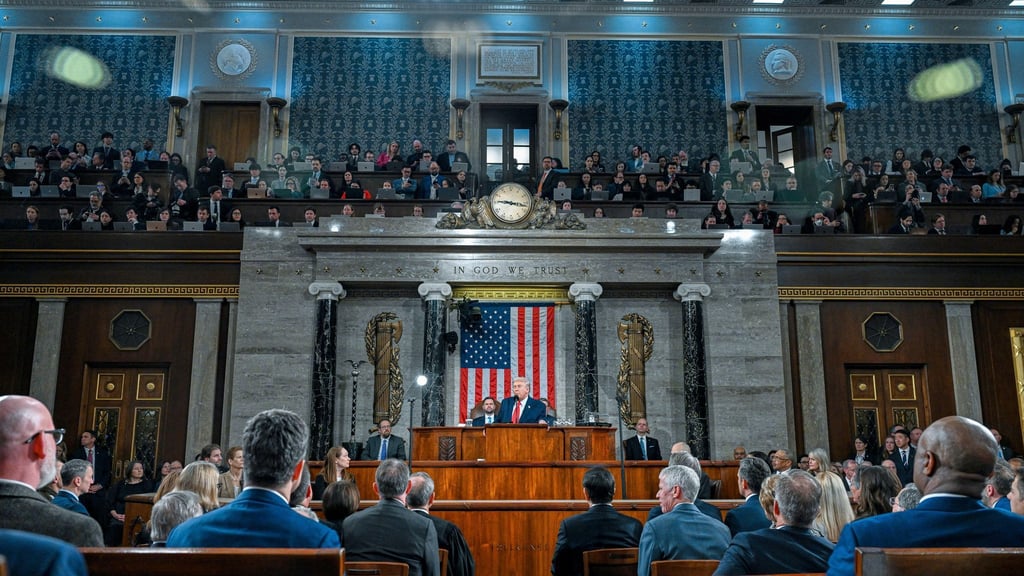Die Demokraten gehen hart ins Gericht mit dem US-Präsidenten, der in seiner Rede zur Lage der Nation viel Lob für die eigene Linie übrig hatte.