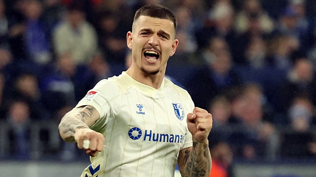 Mateusz Zukowski hält den 1. FC Magdeburg mit seinen Toren fast im Alleingang im Kampf um den Klassenerhalt.