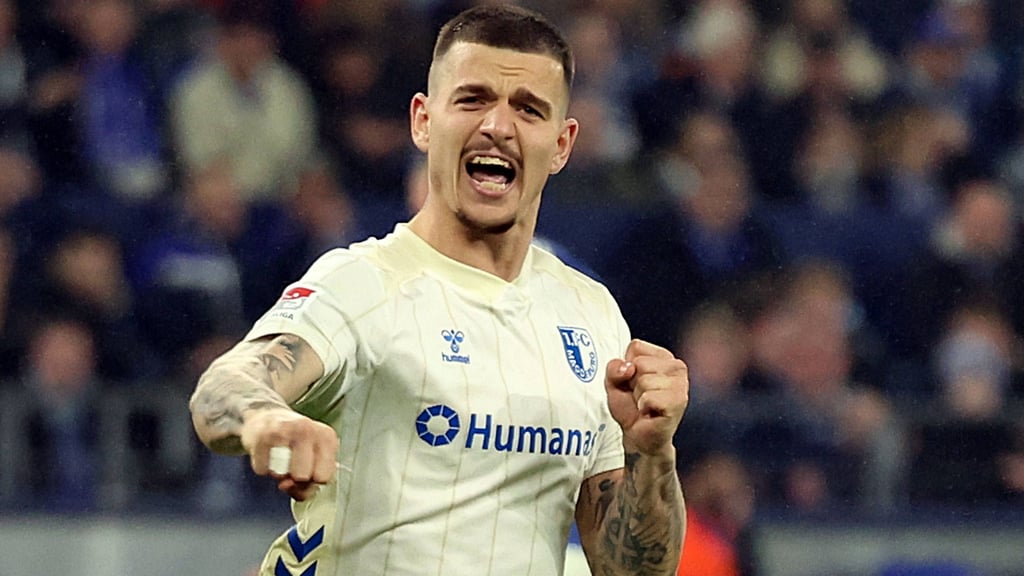 Mateusz Zukowski hält den 1. FC Magdeburg mit seinen Toren fast im Alleingang im Kampf um den Klassenerhalt.