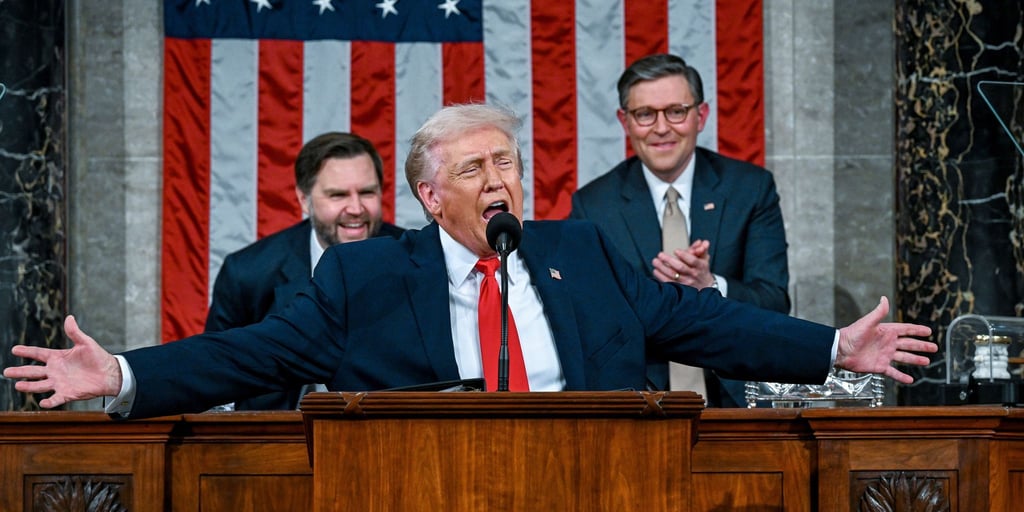 Trump hält Rede zur Lage der Nation vor dem Kongress.