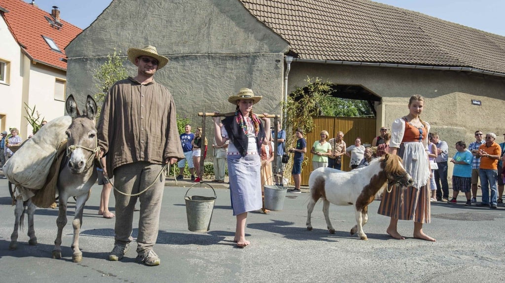 Ein Festumzug - hier 2016 zur 1080-Jahr-Feier - soll der Höhepunkt des Jubiläumsfestes 2026 in Rieder sein. 