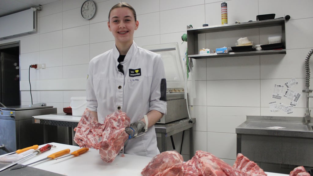 Lea Piltz ist froh, schon früh ihre Entscheidung getroffen zu haben: Sie wird Fleischerin.