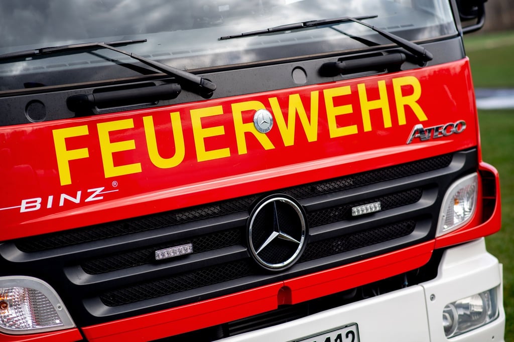 Feuerwehrleute löschten den Brand des Schiffes. (Symbolbild)