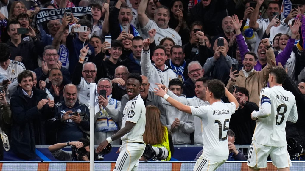 Der Brasilianer Vinicius Junior traf zu Reals 2:1-Sieg gegen Benfica.