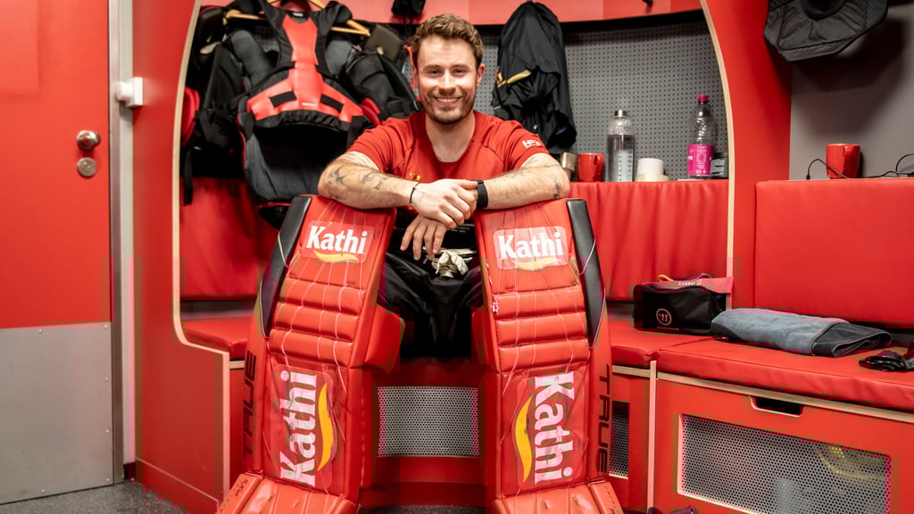 Bulls-Goalie Kai Kristian ist nach langer Verletzungszeit das Lächeln zurück.