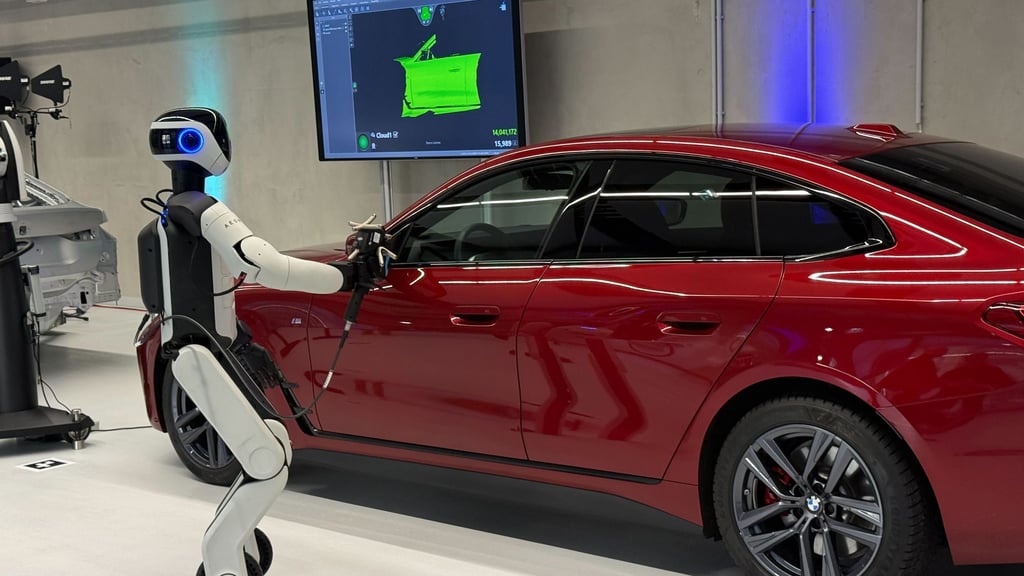 Ein Roboter wie ihn BMW in Leipzig einsetzt.