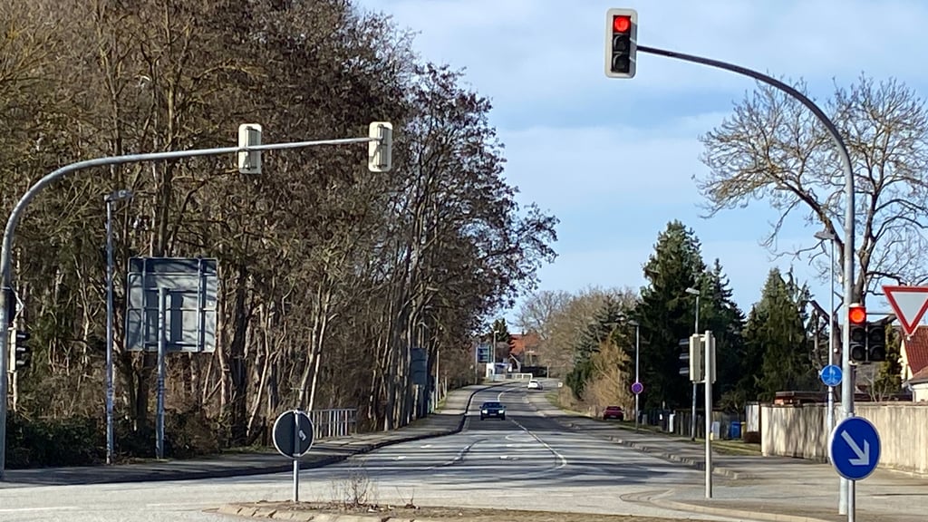 Die Ampel an der Kreuzung Braunschweiger/Sternstraße in Halberstadt.