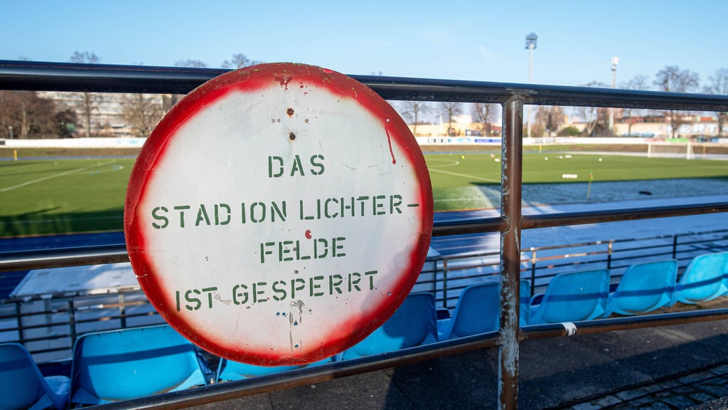Im Stadion Lichterfeld wird mal wieder nicht gespielt. 
