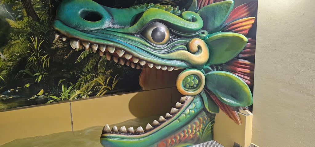 Die Kukulkan im Maya Mare in Halle ist die sechstlängste Wasserrutsche in Sachsen-Anhalt.