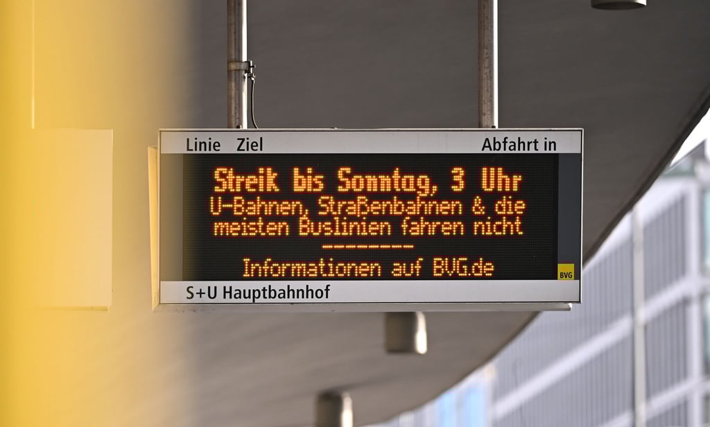 Der Berliner Nahverkehr steht bis einschließlich Samstag wegen eines Warnstreiks weitgehend still.