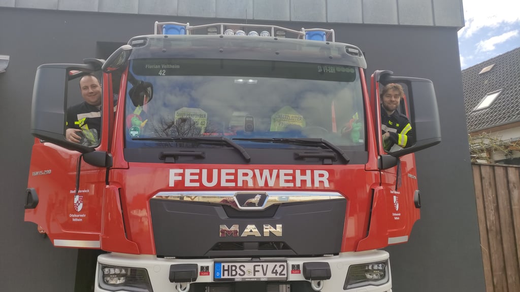 Die neue Wehrleitung in Veltheim: Tobias Kruse (links) und Stellvertreter Robert Tiemann.