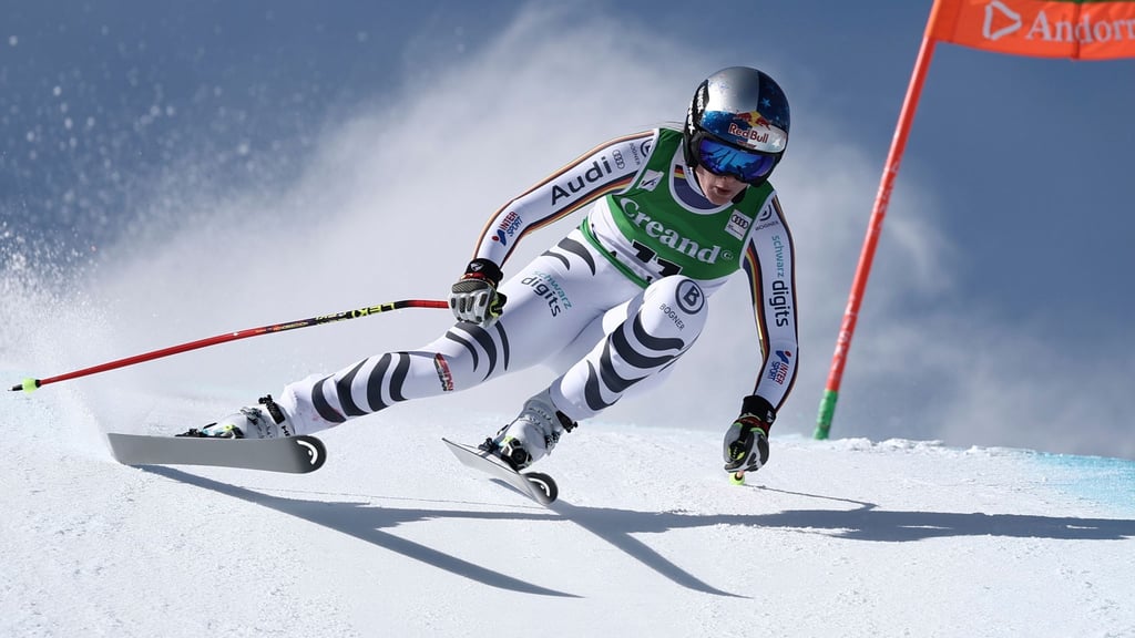 Emma Aicher im Abfahrts-Einsatz in Soldeu.