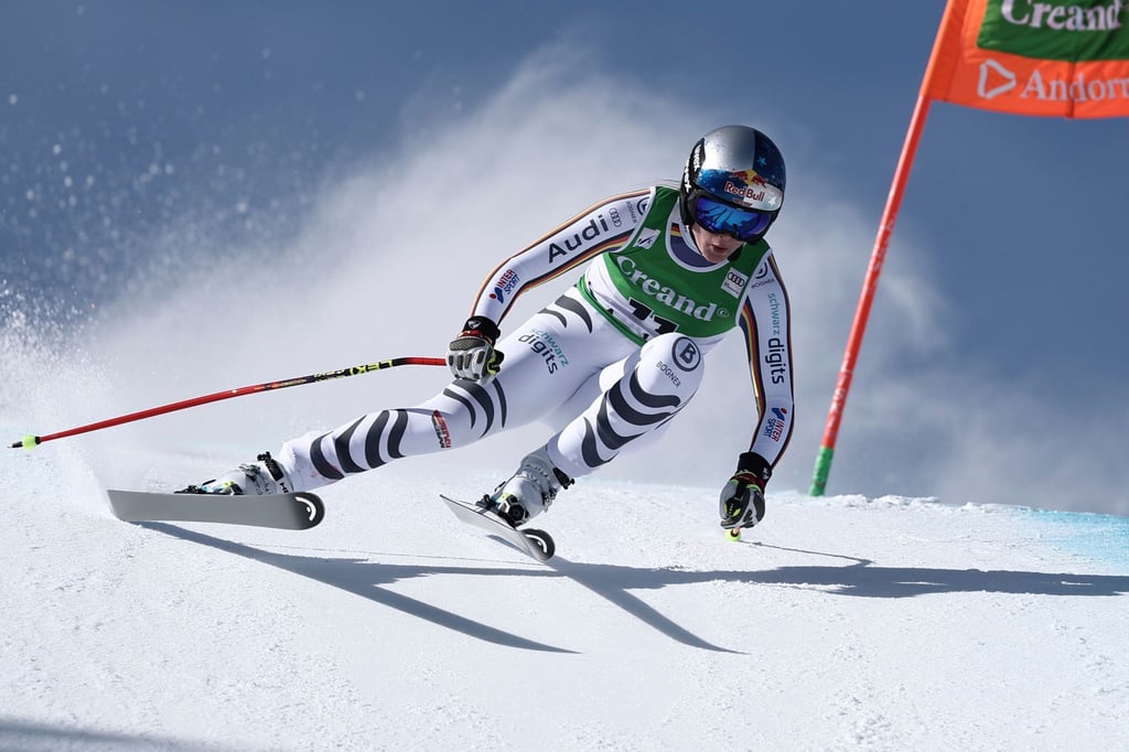 Emma Aicher im Abfahrts-Einsatz in Soldeu.