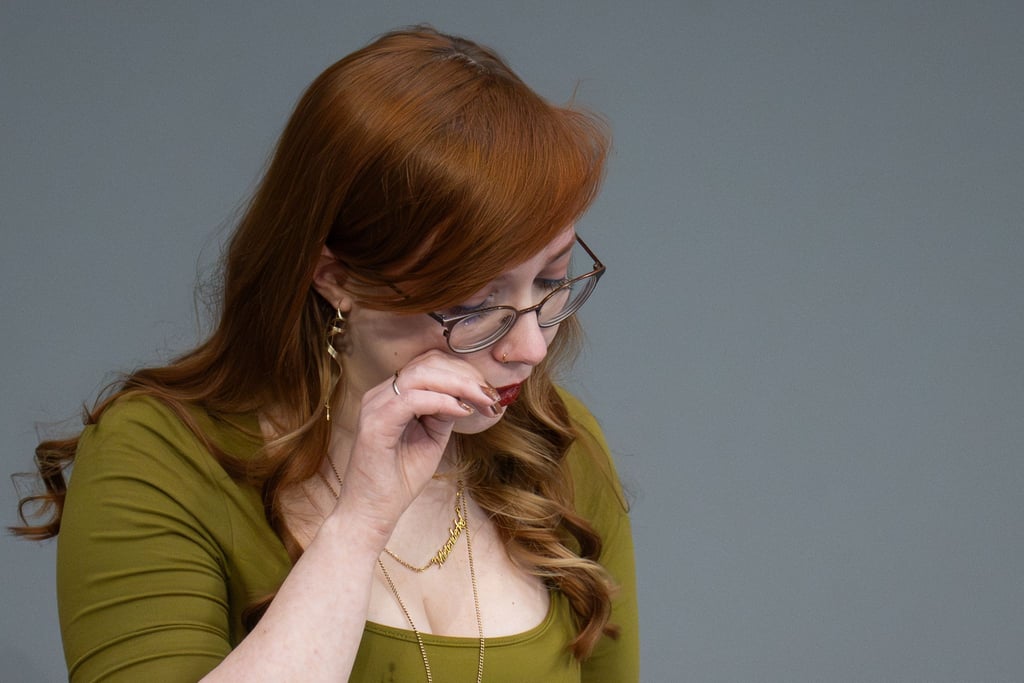 Der Linken-Abgeordneten Kathrin Gebel kamen am Rednerpult die Tränen.