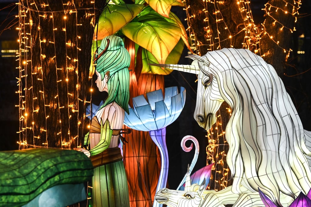 Leuchtende mystische Wesen waren seit Mitte Dezember in Halle zu sehen.