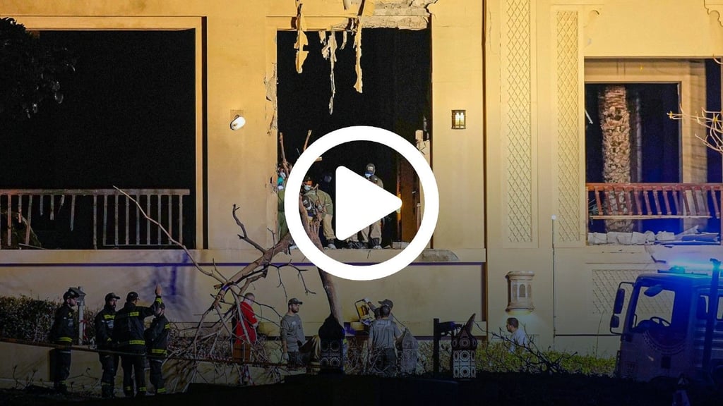 Rettungskräfte am Fairmont-Hotel in Dubai im Einsatz.