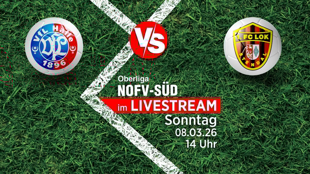 In der NOFV-Oberliga spielt der VfL Halle 96 am 8. März 2026 gegen den 1. FC Lok Stendal. Volksstimme und Mitteldeutsche Zeitung übertragen das Spiel im Livestream.