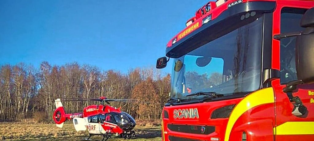 Der Rettungshubschrauber war in Mosigkau im Einsatz.