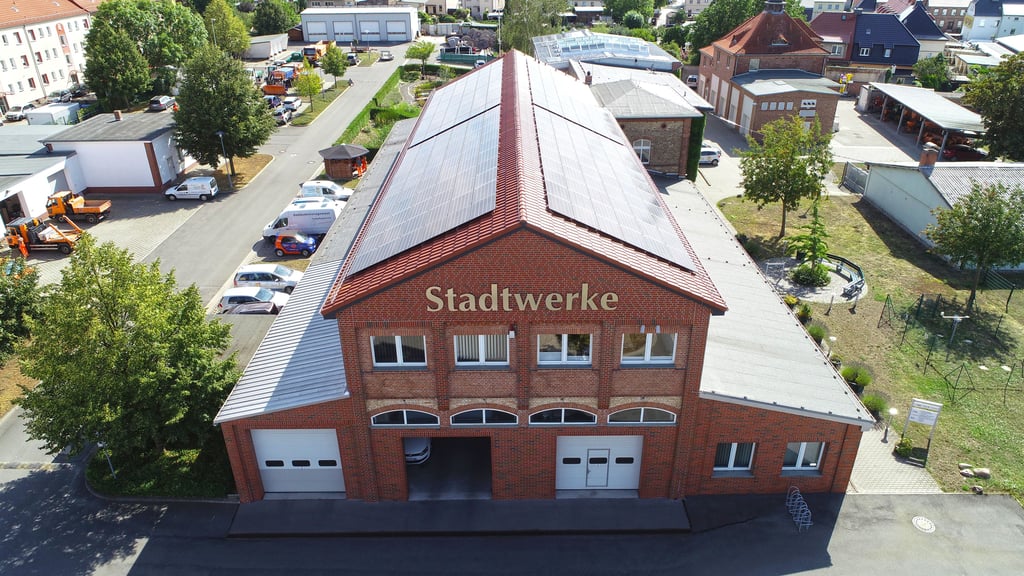 Die Stadtwerke Staßfurt im Athenslebener Weg.