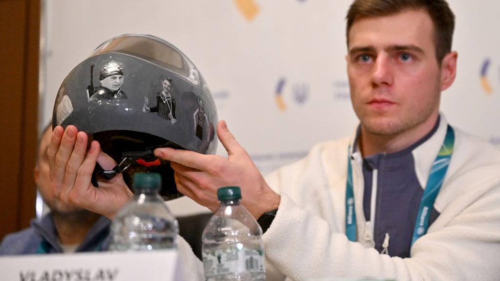 Der bei Olympia wegen seines Skeleton-Helmes ausgeschlossene Ukrainer Wladislaw Heraskewytsch ruft zu aktivem Protest bei den Paralympics auf. (Archivbild)