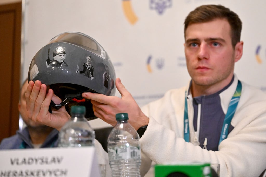 Der bei Olympia wegen seines Skeleton-Helmes ausgeschlossene Ukrainer Wladislaw Heraskewytsch ruft zu aktivem Protest bei den Paralympics auf. (Archivbild)