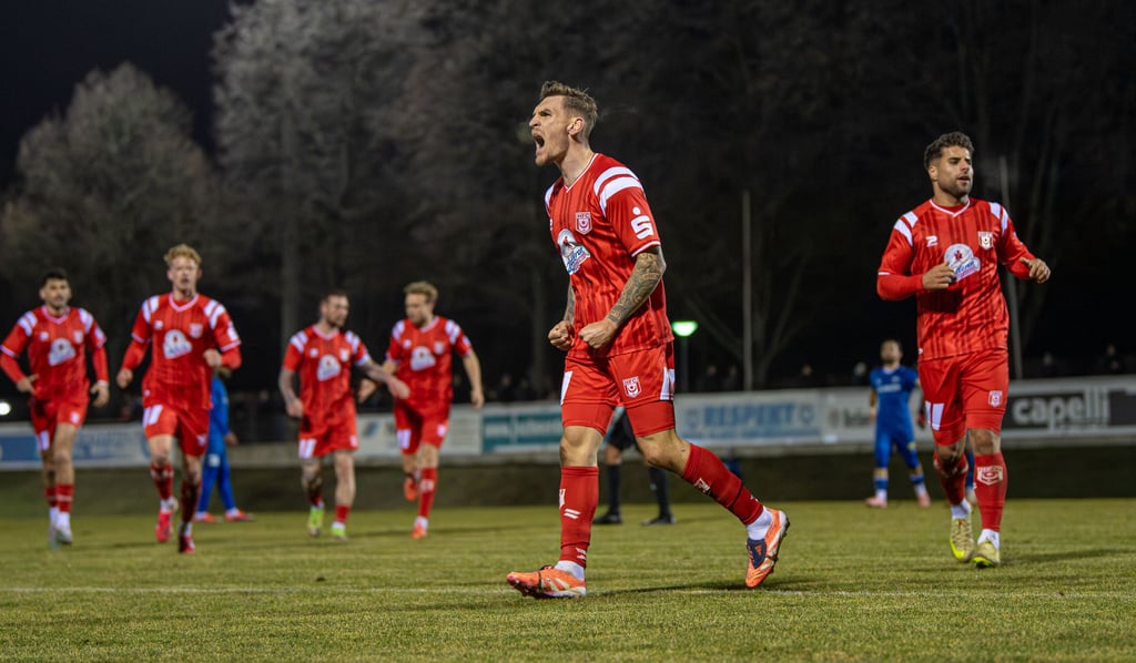 Niclas Stierlin war beim Halleschen FC mit drei Treffern der große Matchwinner.