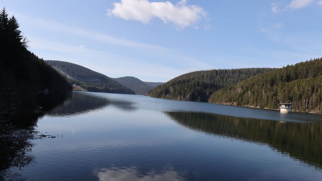 An der Talsperre Ohra wird im Winter und Frühjahr mehr Wasser gestaut, damit im Sommer mehr Reserven zur Verfügung stehen. (Archivbild)