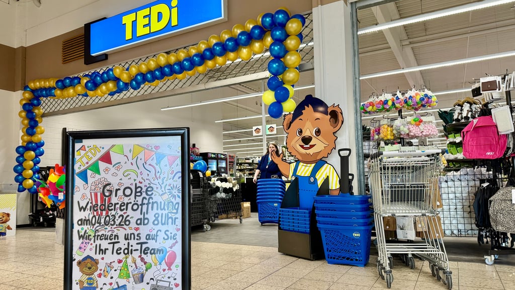 „Tedi“ im Junkerspark hat wieder geöffnet. 