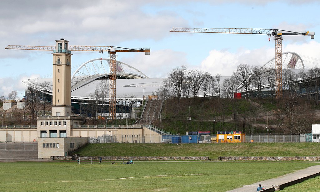 Die Red Bull Arena wird weiter umgebaut, während RB Leipzig aufgrund der Corona-Krise pausiert.