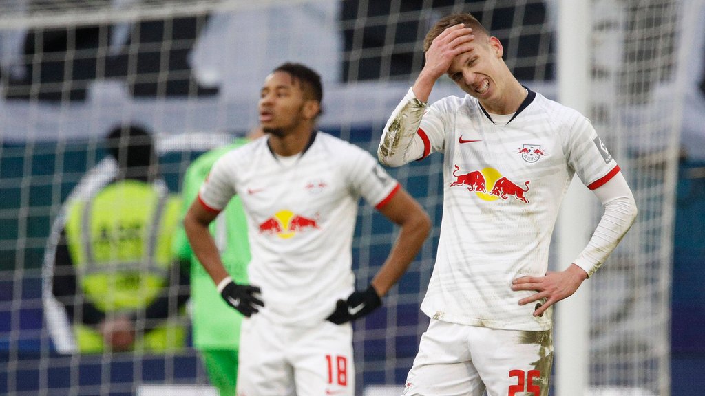 Nur 0:0: Dani Olmo (r.) und Christopher Nkunku hadern mit sich.