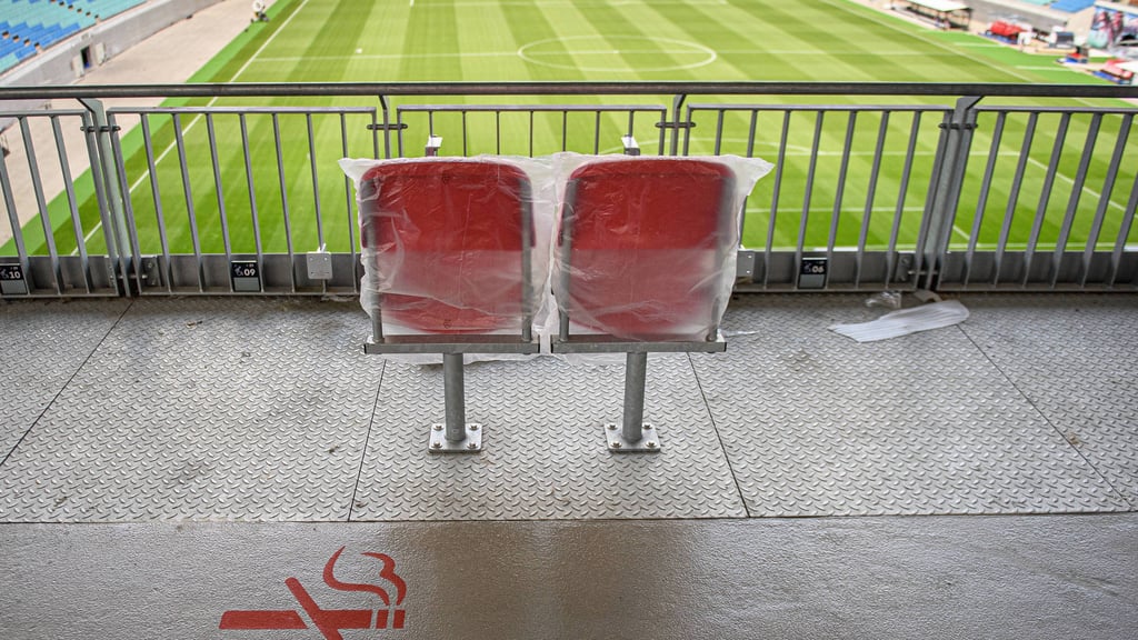 Blick in die leere Leipziger Arena