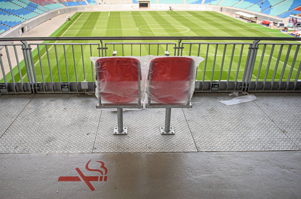 Blick in die leere Leipziger Arena