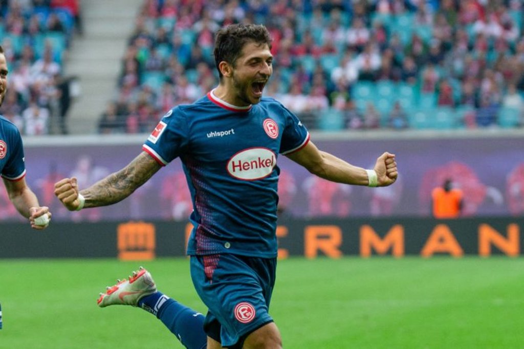 Im Hinspiel bei RB Leipzig hatte Fortuna Düsseldorf dank Matthias Zimmermann Grund zur Freude.