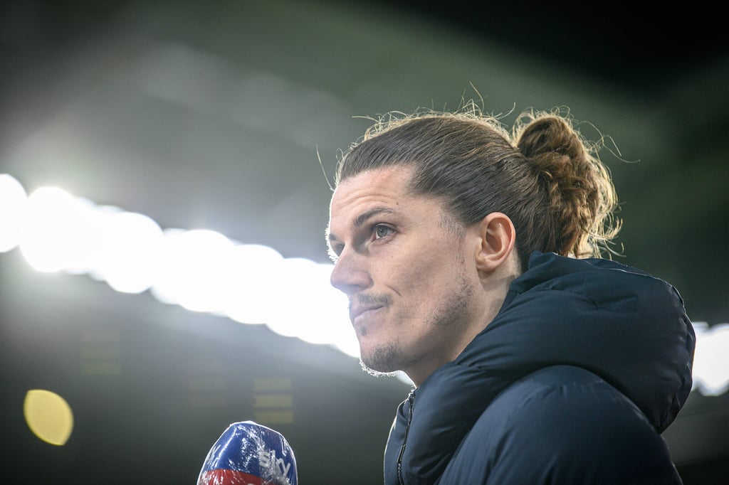 Leipzigs Marcel Sabitzer im Interview nach dem Spiel gegen Bayern München-