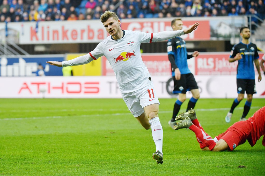 13. Bundesligaspiel, 13. Tor: Timo Werner trifft auch beim SC Paderborn.